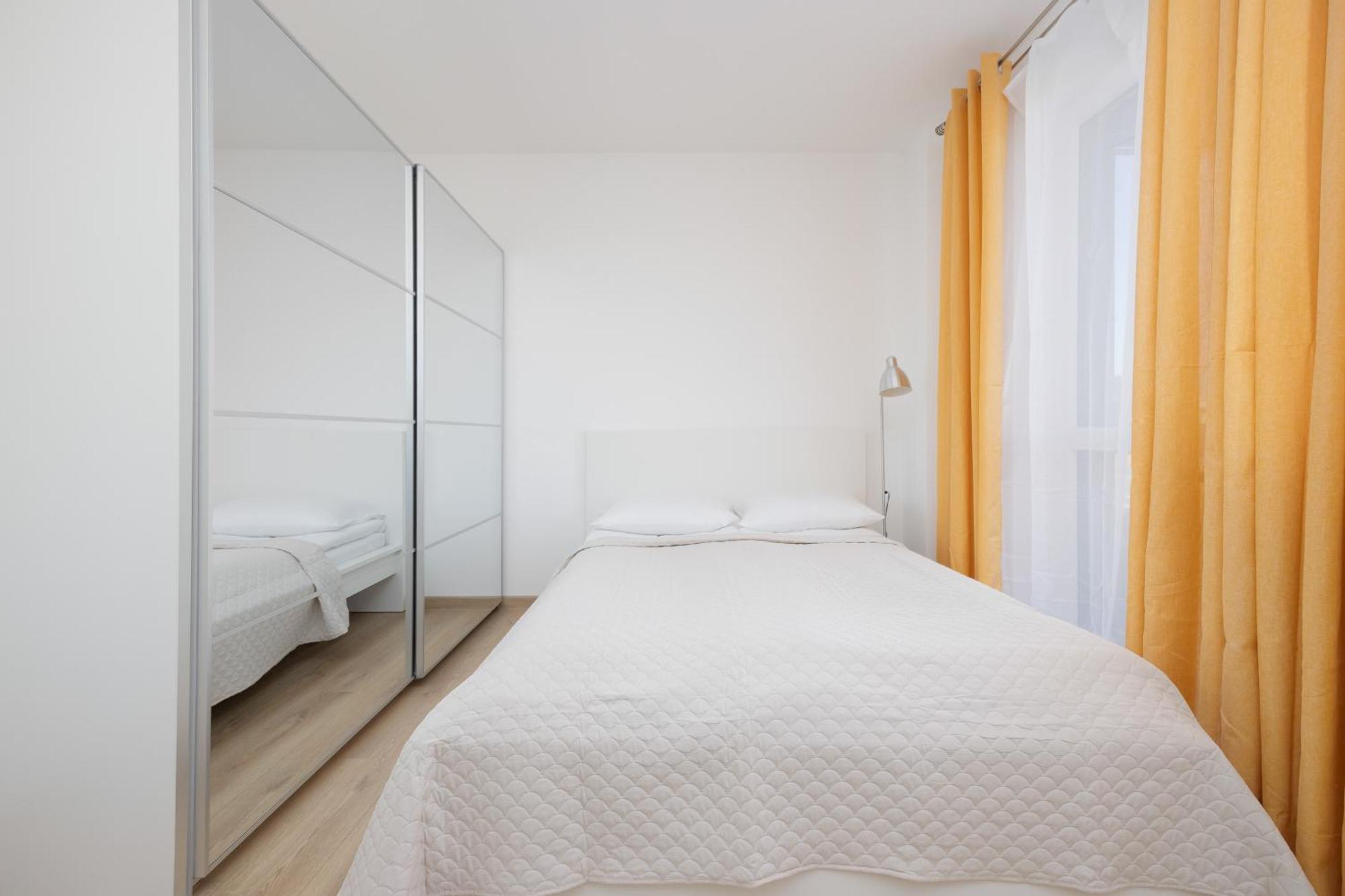 Air Conditioned In With Parking, Desk And Balcony By Renters Apartment Warsaw